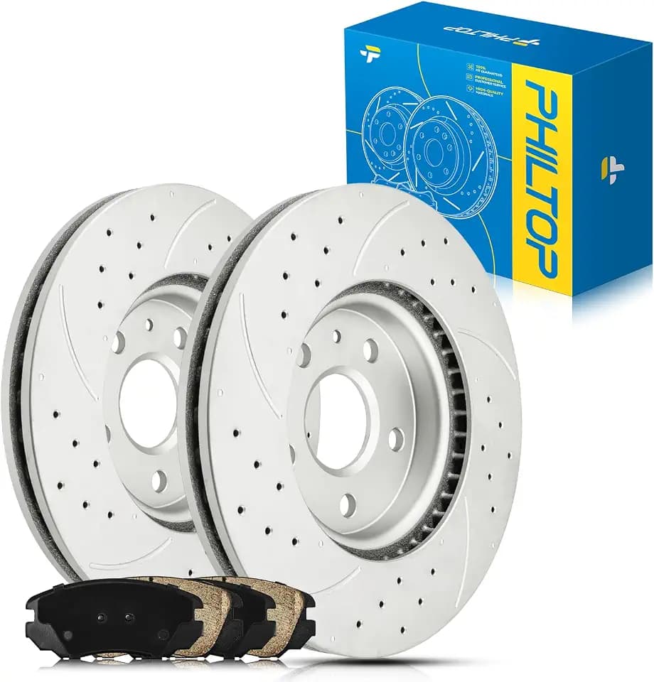 PHILTOP 55174+D1421 Front Brake Kit For Equinox, Malibu, Terrain, Impala