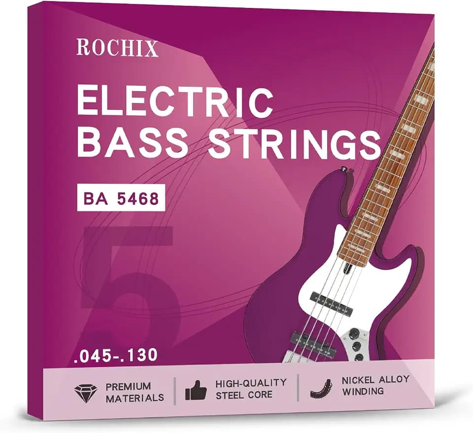 Professional 5-String Electric Bass Guitar Strings - BA 5468 Set | Steel Core with Nickel Alloy Winding | Premium Quality for Pro Players