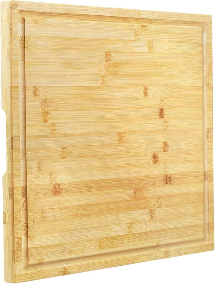 Utoplike Bamboo Cutting Board 20 x 20 inch, Large Wood Chopping Boards
