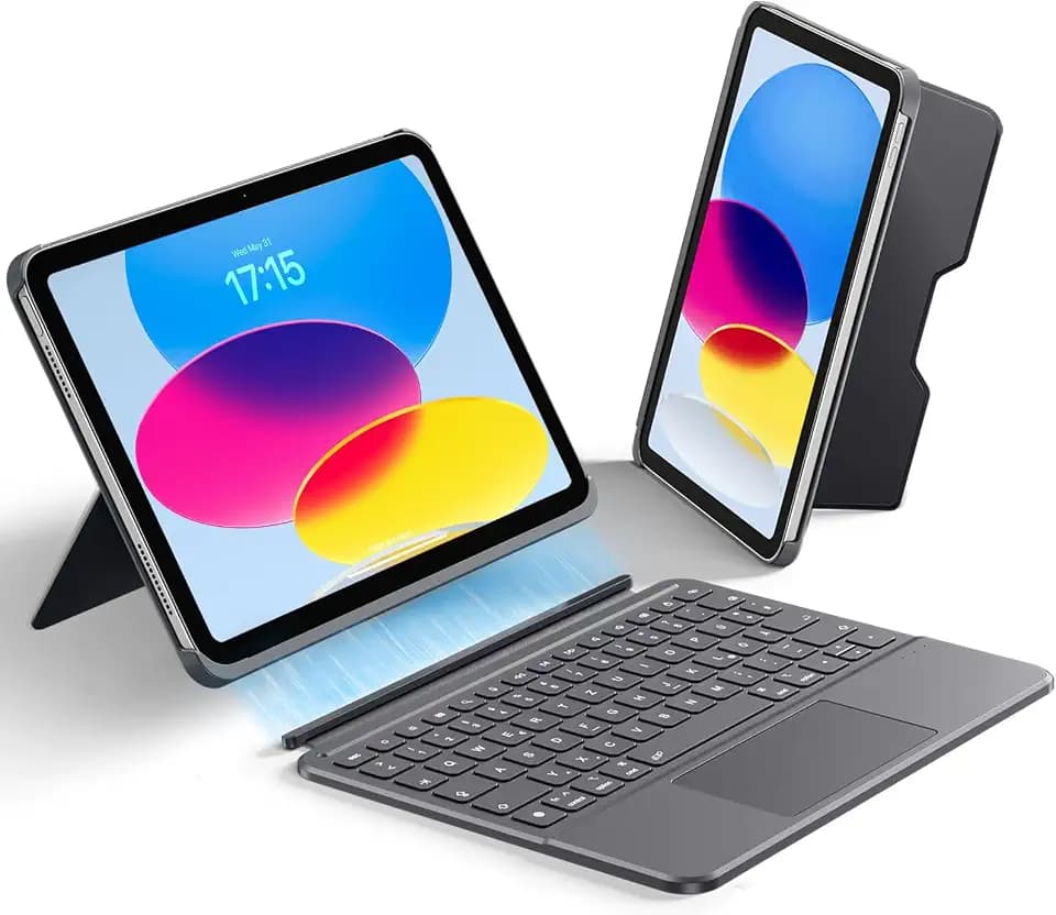 Vobafe Hülle mit Tastatur für iPad A16 11Zoll/10. 10.9" Ultraleichte