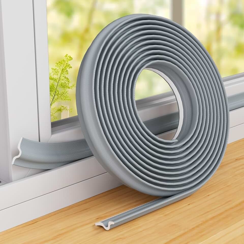 Fensterdichtung Selbstklebend,8M Grau Zugluftstopper für Türen Fenster