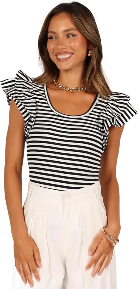 Petal & Pup Women's Martina Ribbed Top