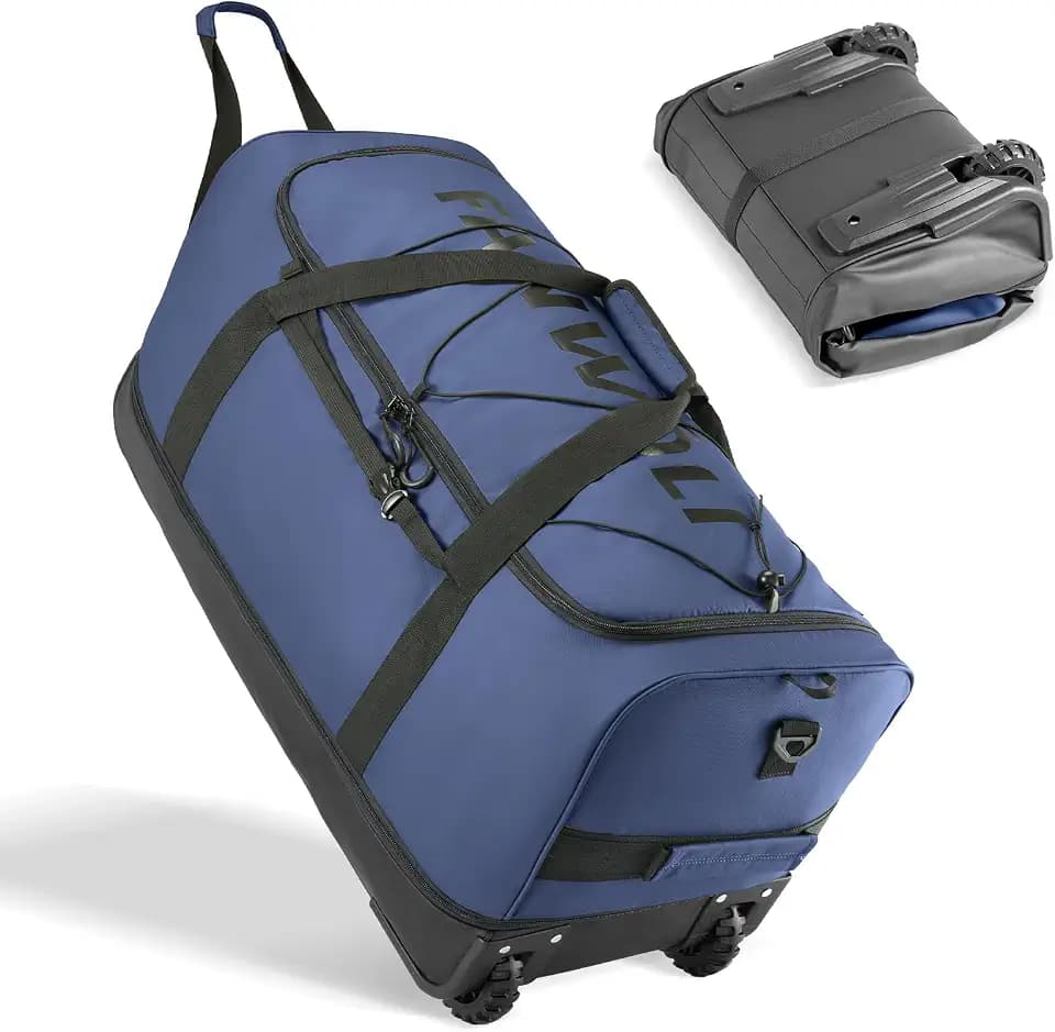 Fanwoli 120L Rolling Duffle Bag with Wheels, Foldable Travel Duffel