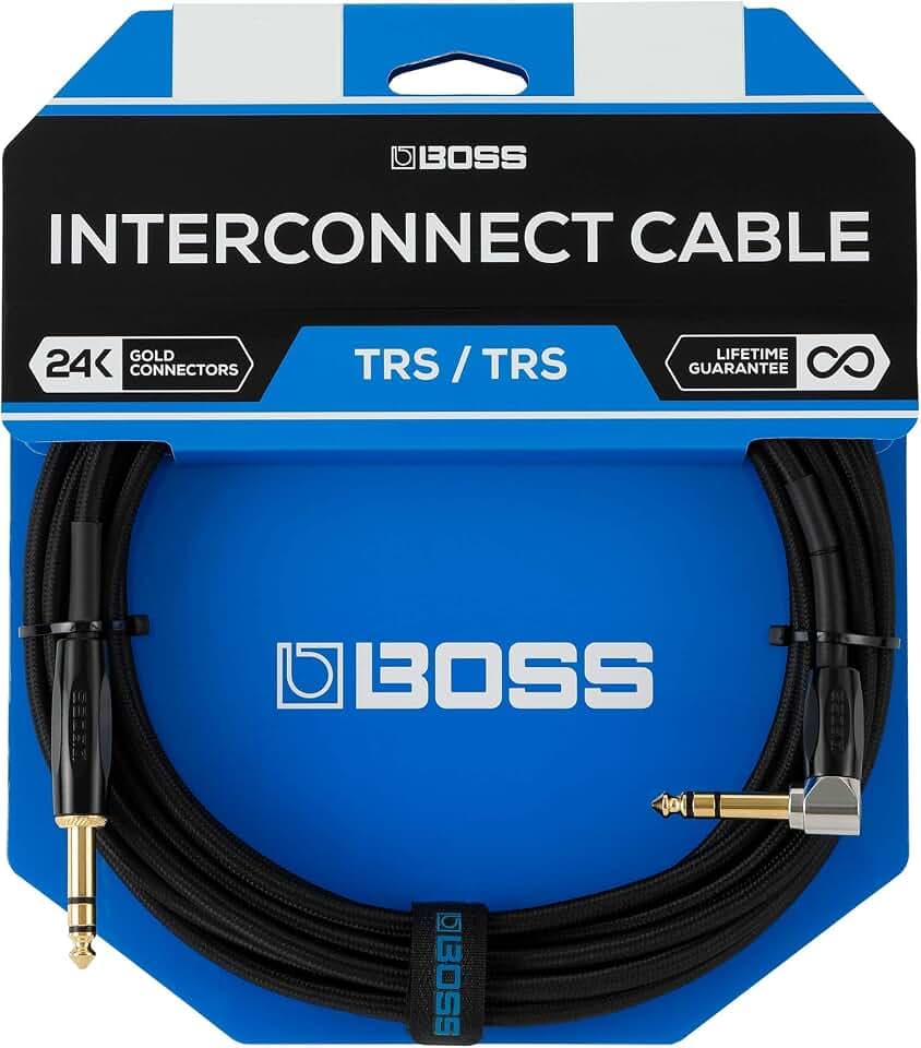 BOSS BCC-3-TRA – Länge: 1 m – TRS-Verbindungskabel für Fußschalter, Expression-Pedale und Audio-Verbindungen auf der Bühne
