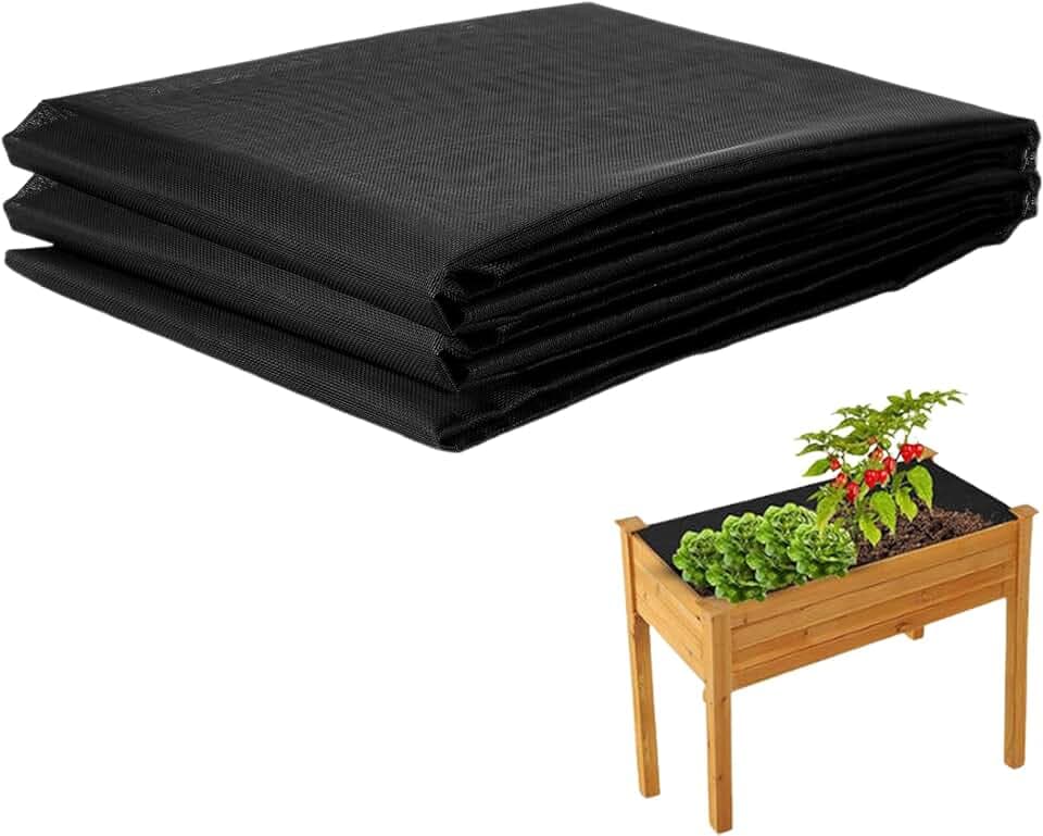 63 * 83 inch Raised Garden Bed Liner, Non Woven Fabric Liner for Large Veg Trough, Keeps Soil Contained and Water Drained