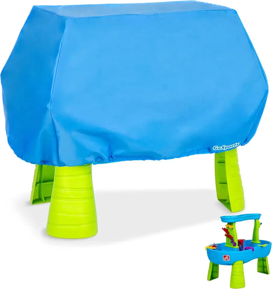 GoSports Universal Kids Water Table Cover - Anti-UV, Waterproof - Fits up to 41 x 25 x 34 Inches - Cover ONLY - Blue