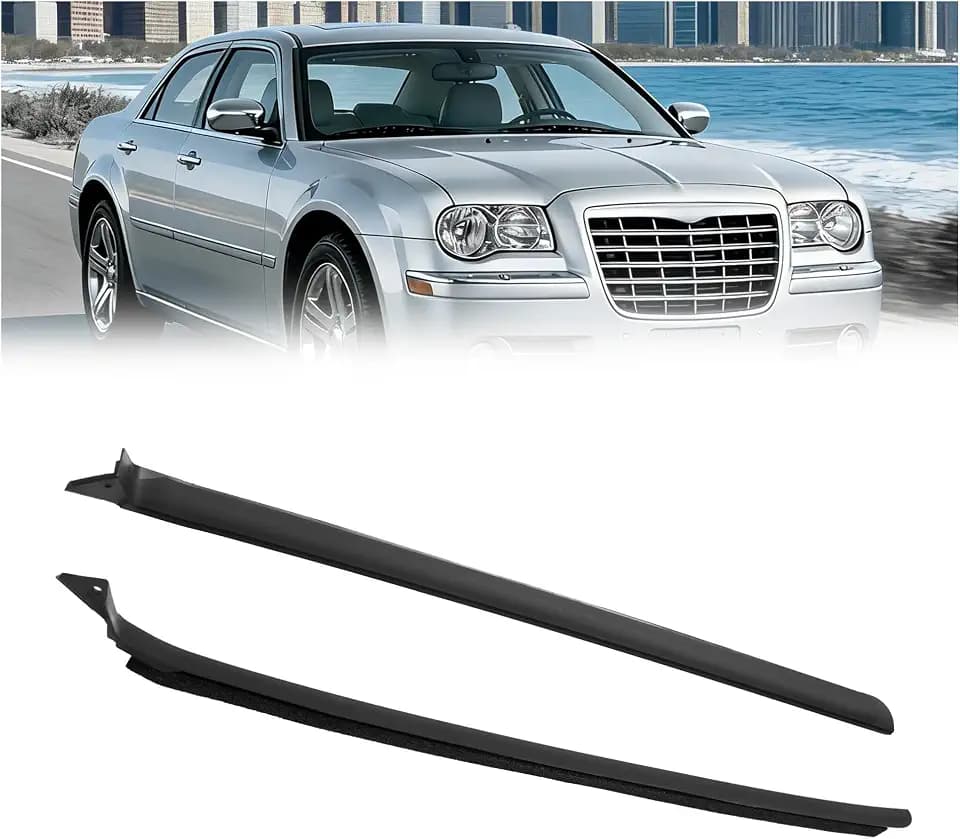 ALMULOO Windshield Pillar Molding Compatible with 2005-2010 Chrysler 300