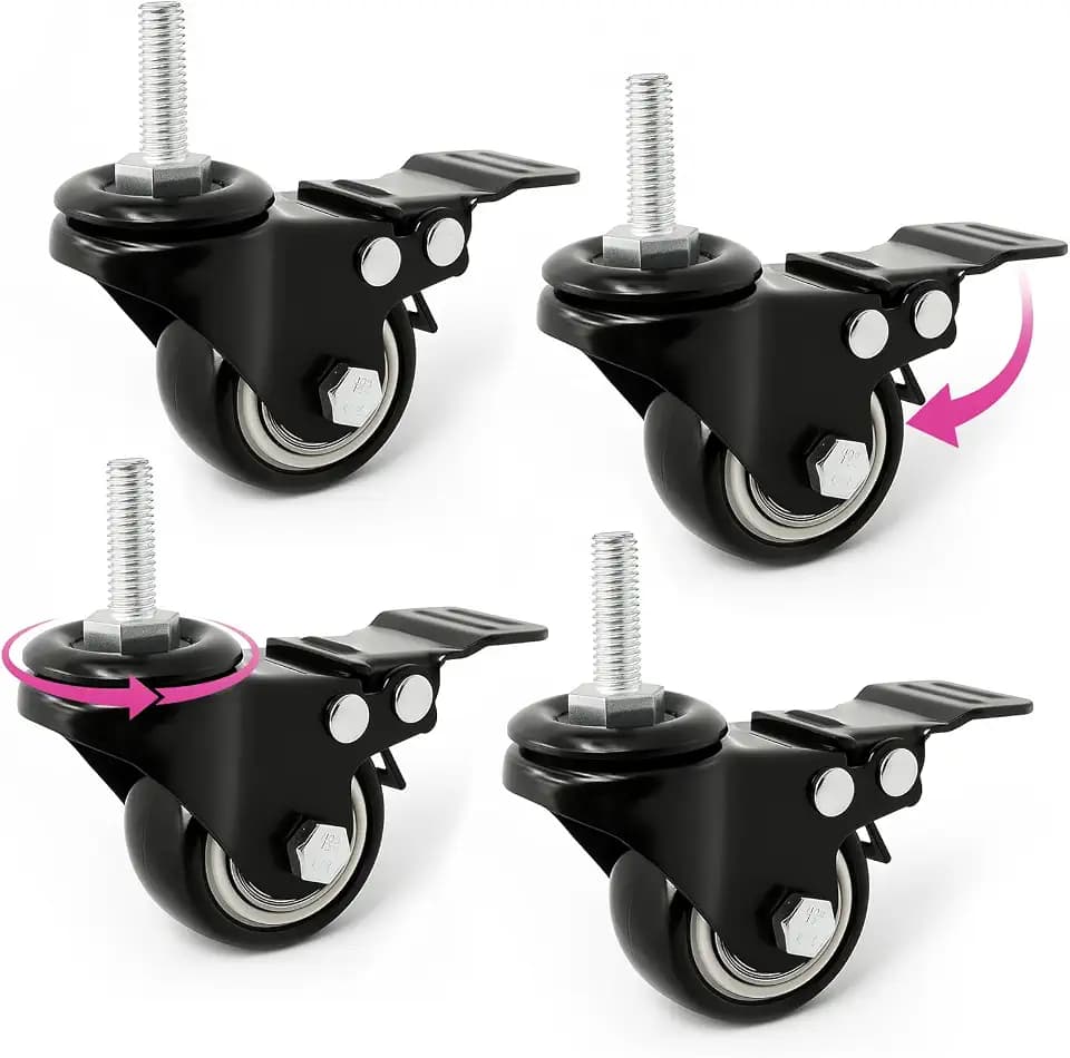 Liquid Stands Keyboard Stand Caster Wheels Set of 4 with Brake