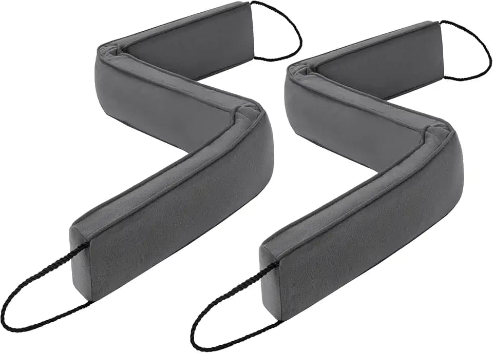 HBselect 2 STK. Zugluftstopper für Türen 96cm, Zugluftstopper Windstopper Schutz vor Luftzug und Lärm Geeignet für Türen und Fenster Quader Türdichtung Unten, Grau