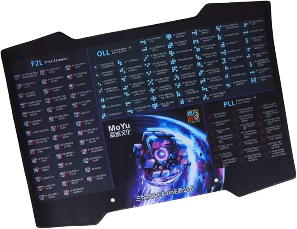 cuberspeed MoYu CFOP Cube Mat for Magic Cube Competition Black Moyu Cubing mat for Speed Cube