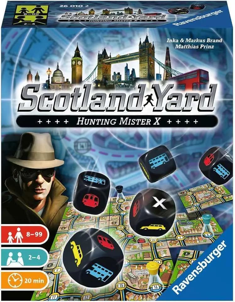 Ravensburger 26010 - Scotland Yard, Das Würfelspiel für 2-4 Spieler, Klassiker, Kinder und Erwachsene ab 8 Jahren