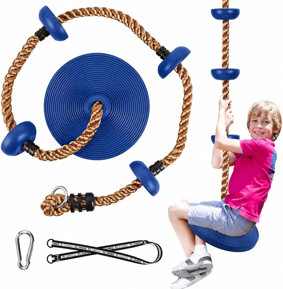 Kletterseil-Schaukel mit Sitzplatte, Outdoor Kinderschaukel 200kg
