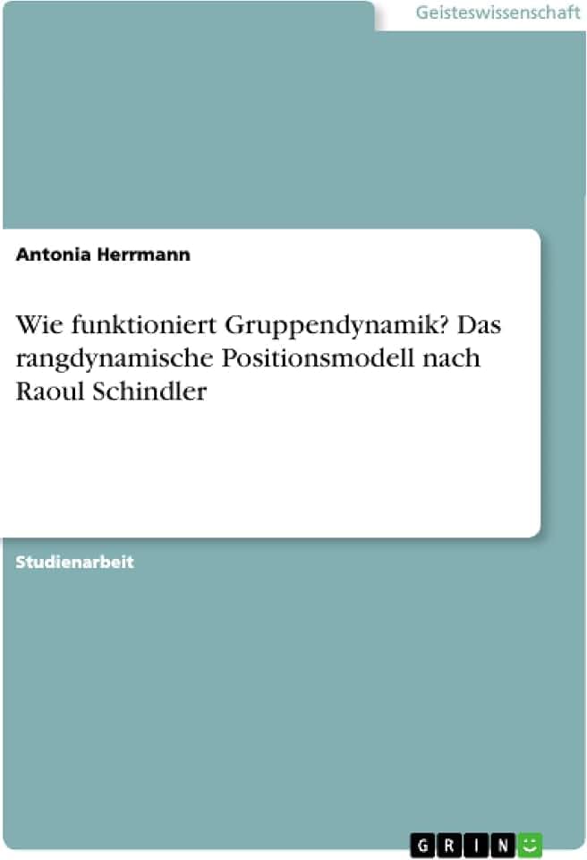 Wie funktioniert Gruppendynamik? Das rangdynamische Positionsmodell nach Raoul Schindler