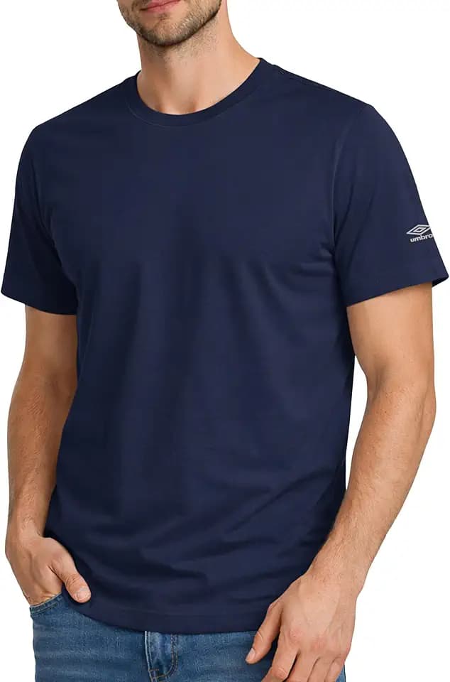 UMBRO - Herren T-Shirt aus Baumwolle, kurzärmelig, sportlich, ideal für Fitness, Sport und Freizeit, kombinierbar mit Shorts, 1 Stück