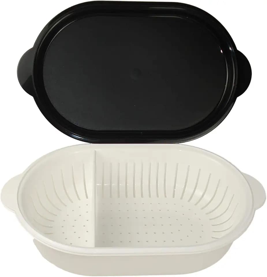 Tupperware Super Servierstar Sieb 4 L, Deckel schwarz