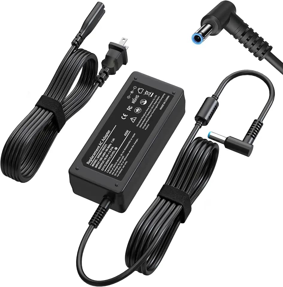 45W 19.5V 2.31A Laptop Charger for HP Stream 14 13 11, Pavilion x360 15, EliteBook 840 G3 G4, ProBook, Chromebook 11 EE - AC Adapter Power Supply Cord with Durable Blue Tip L-Shape Connector