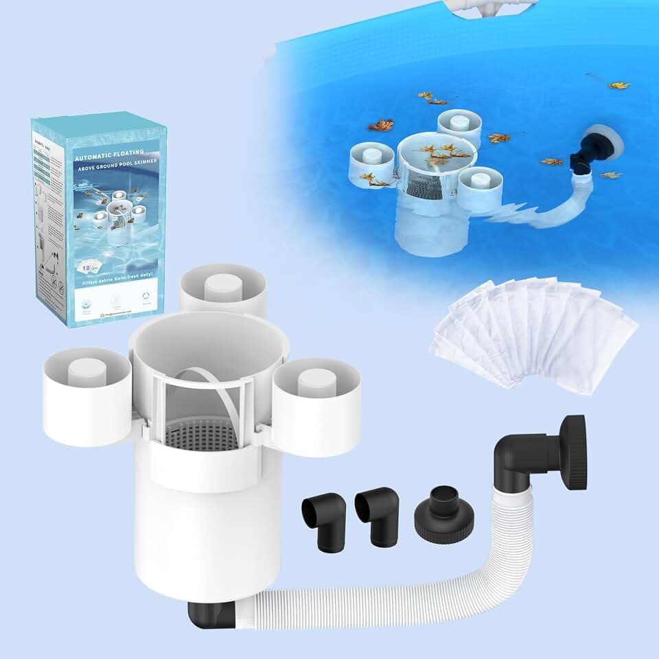 Pool Skimmer Socks, 10 Pack White Filter Basket Debris Cleaner,