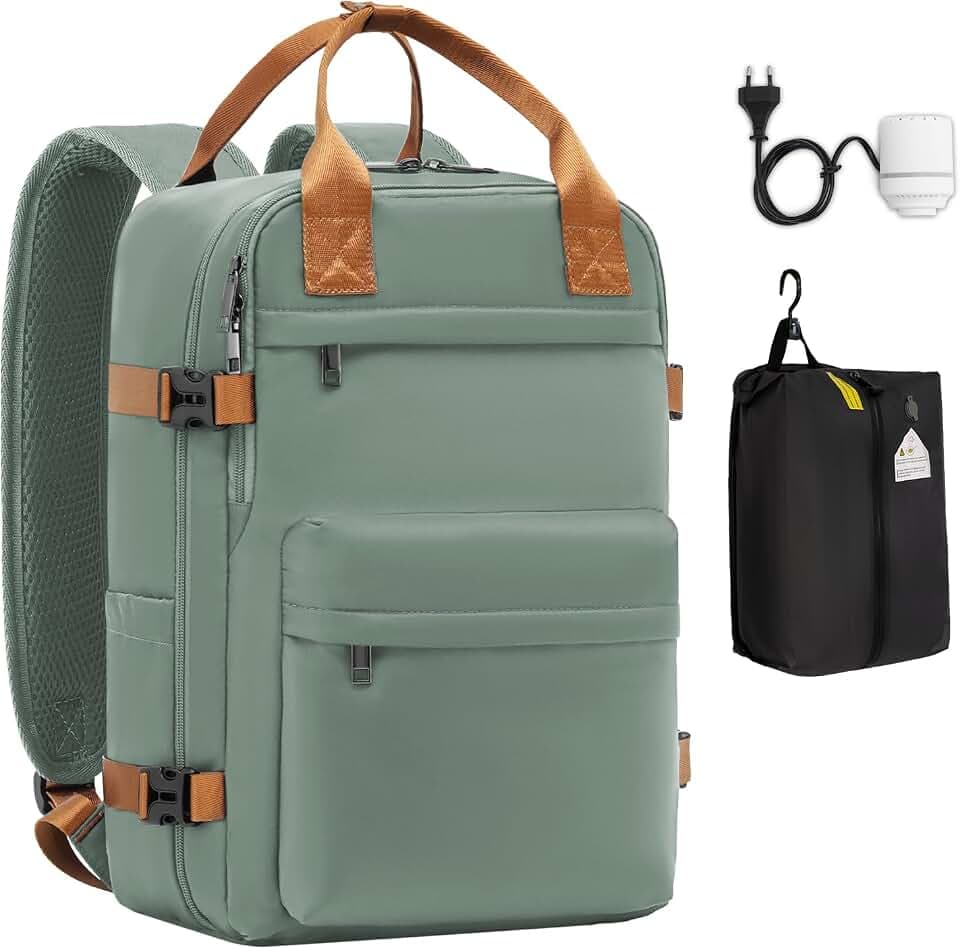 COOLIFE Vakuum Rucksack Handgepäck 40x30x20 Ryanair EasyJet Vakuumpumpe