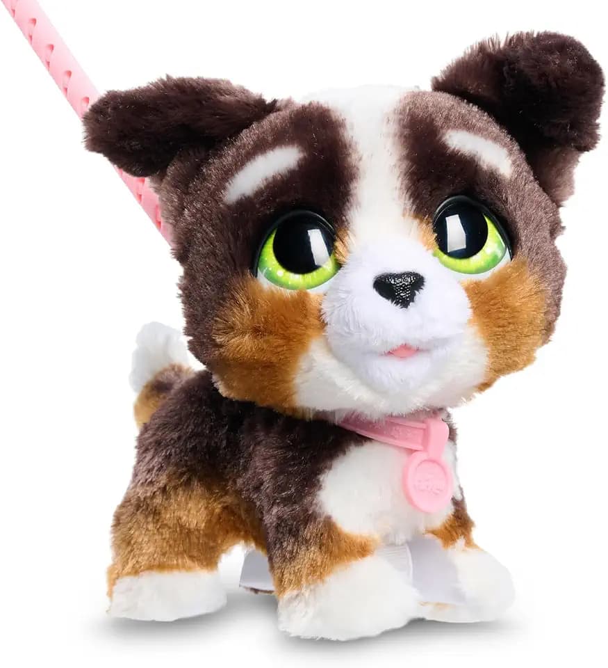 Just Play furReal Walk-A-Lots Bernedoodle interaktives Spielzeug, 20,3 cm großer, laufender Plüschwelpe mit Soundeffekten, Kunstfell, Kinderspielzeug ab 4 Jahren