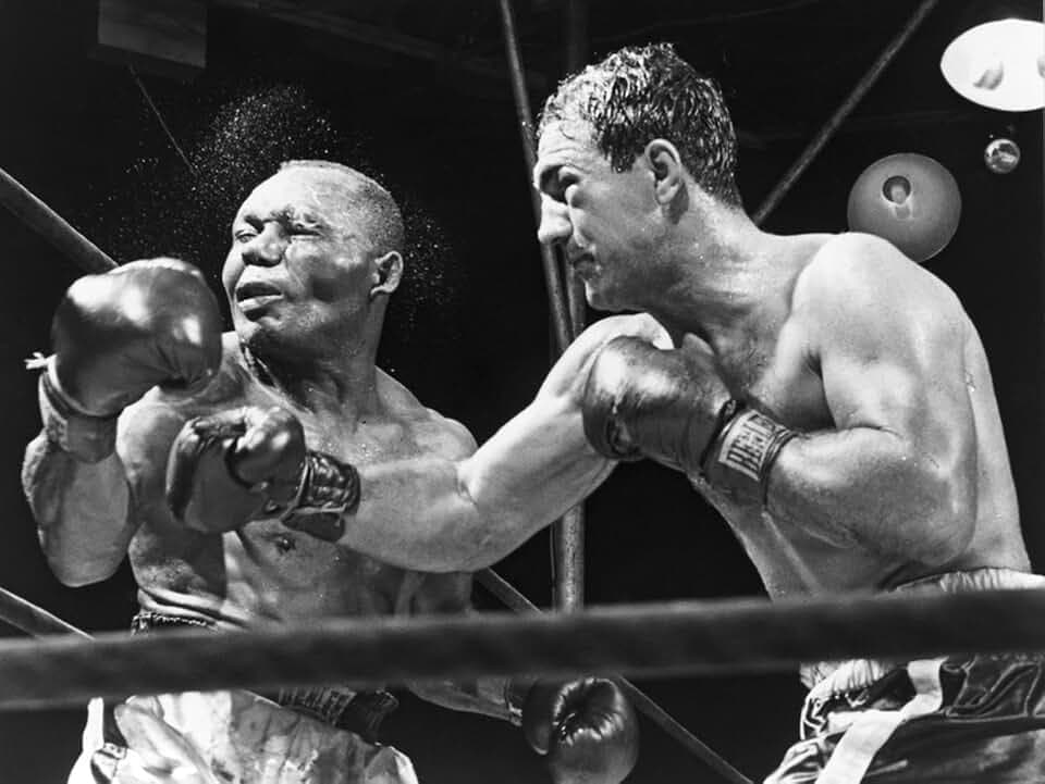 ART.COM Wall Photo Rocky Marciano Landing a Punch on Jersey Joe Walcott, Sept. 23, 1952, 32" x 24"