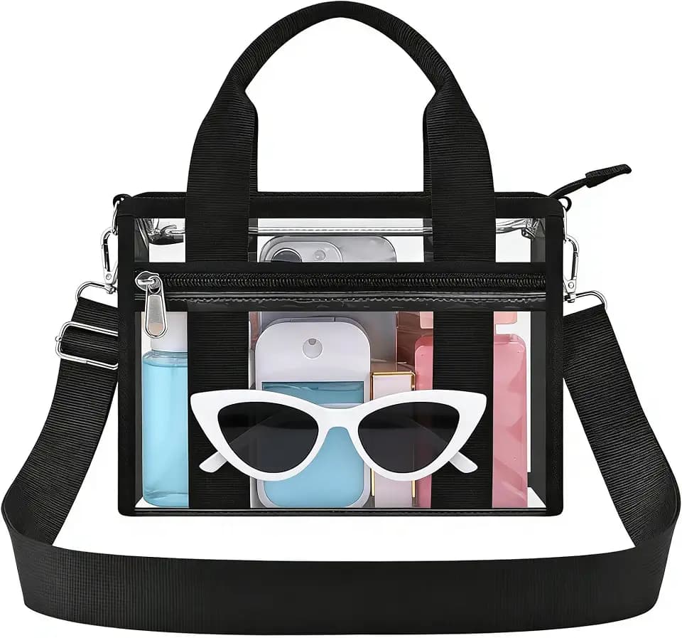 Clear Bag for Stadium Events-Clear Satchel Bag Purse for Concert Game Day Festival