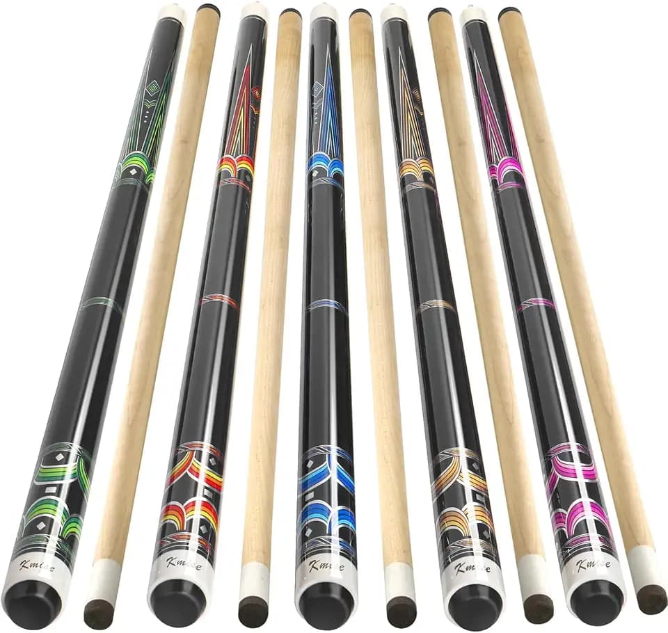 Kmise Canada 8A Maple Pool Cue, Low Deflection,Bar/Pool hall/Home