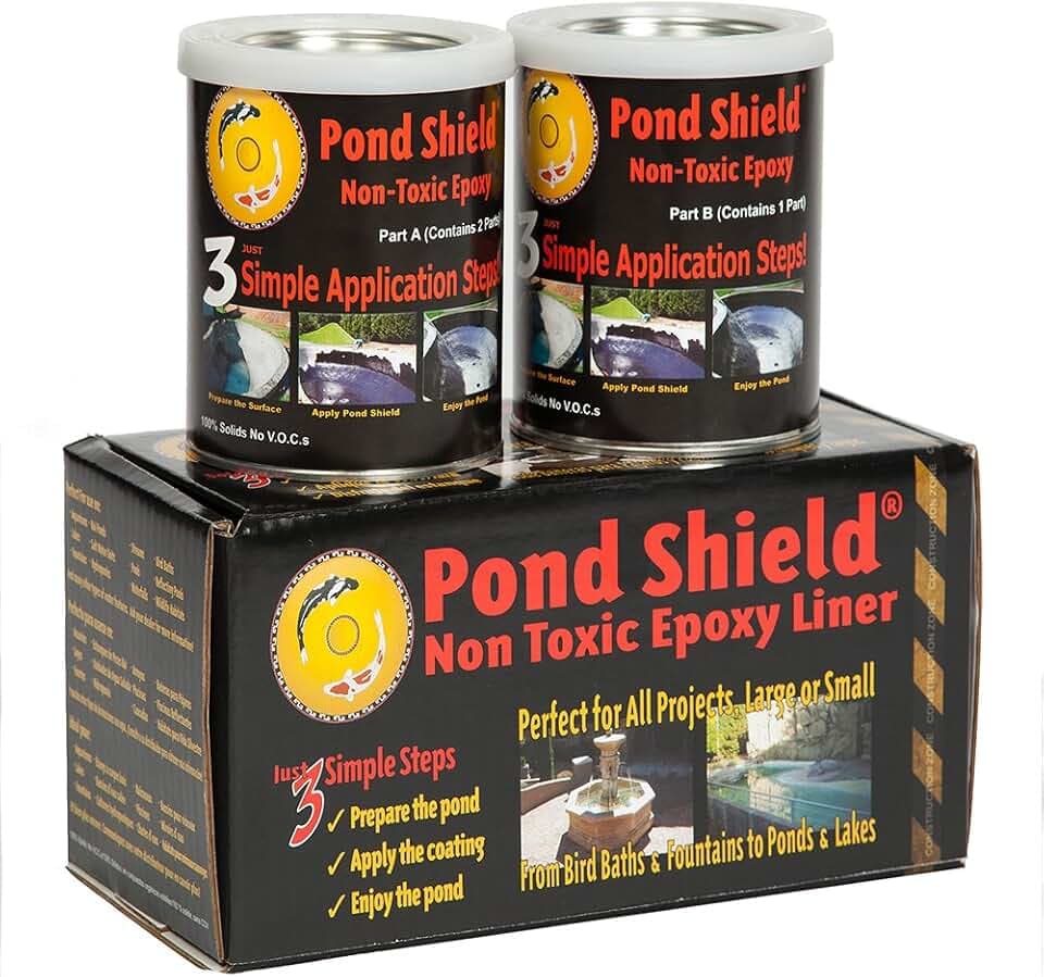 Pond Armor SKU-GRAY-QT-R Non-Toxic Pond Shield Epoxy Paint, 1.5-Quart, Gray