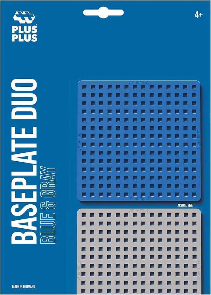 Plus-Plus 3840 Grundplatte, Basisplatte, grau und blau, 2 Teile