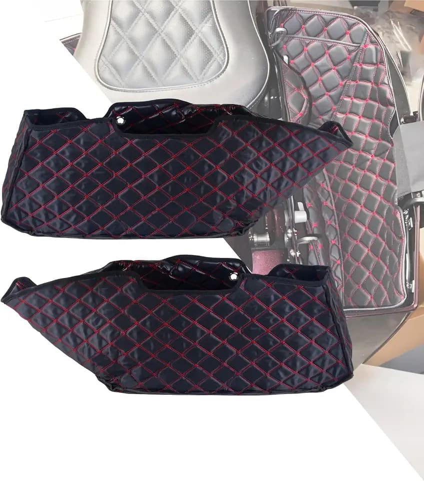 Saddlebag Liners Carpet Insert Fits for 2024-later Road Glide Street Glide 2023 Street Glide CVO Road Glide CVO (Red Stitching)