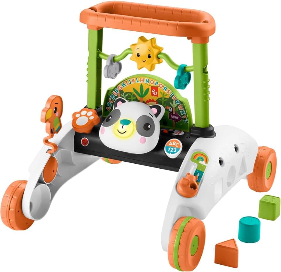 Fisher-Price 2-seitiger Panda-Lauflernwagen, Mehrsprachig