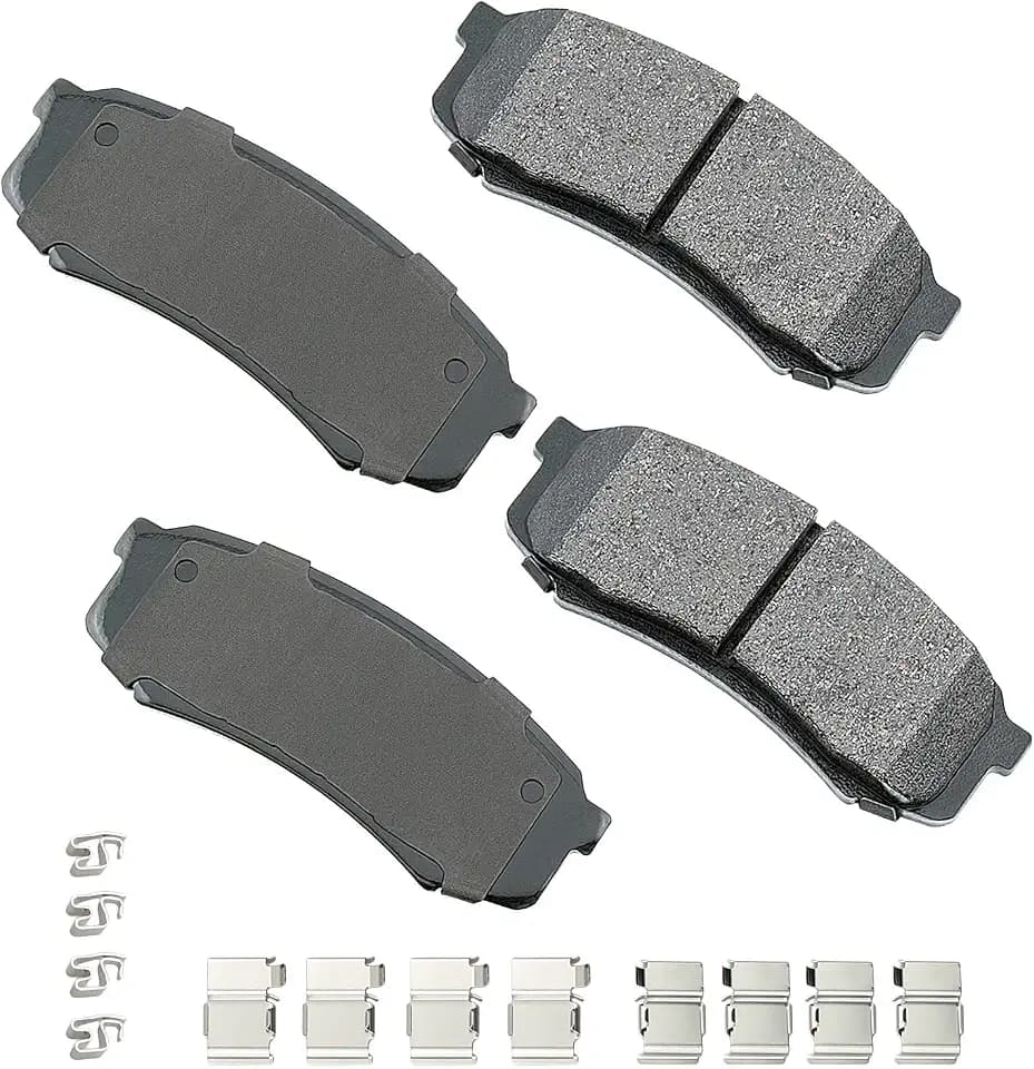 Akebono ACT606A Ultra-Premium Ceramic Rear Disc Brake Pads , GREY