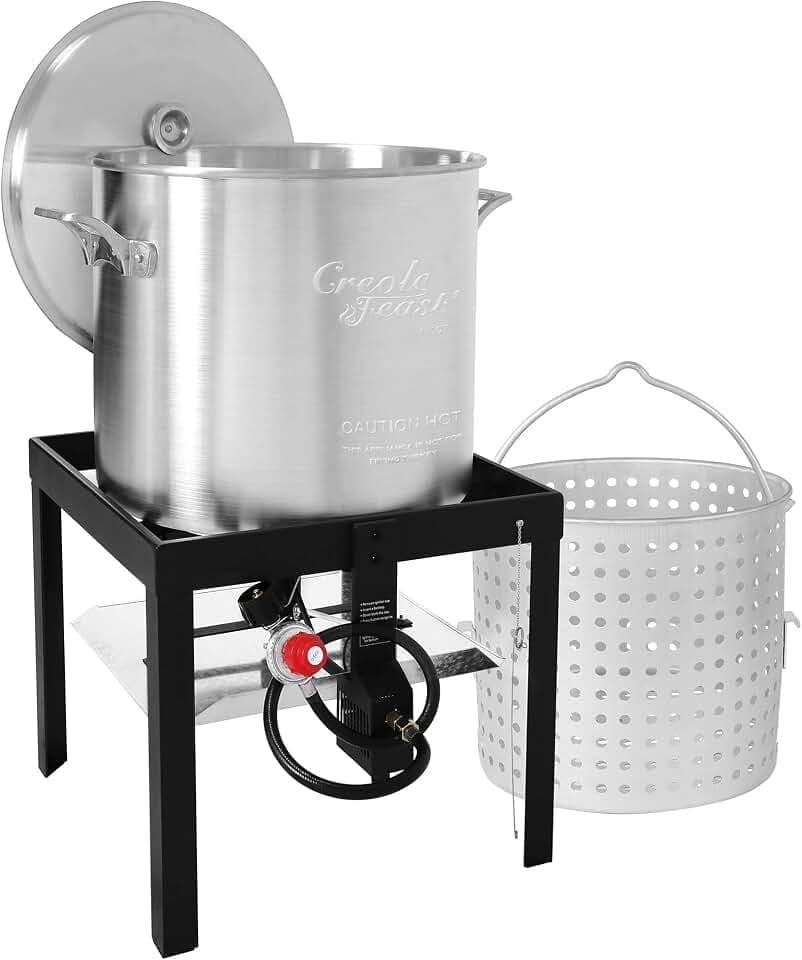 Creole Feast SBK1001 100 Qt. Seafood Boiling Kit with Strainer