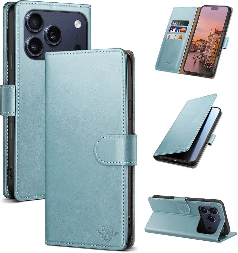Wallet Case for iPhone 17 Pro 6.3", Sky Blue