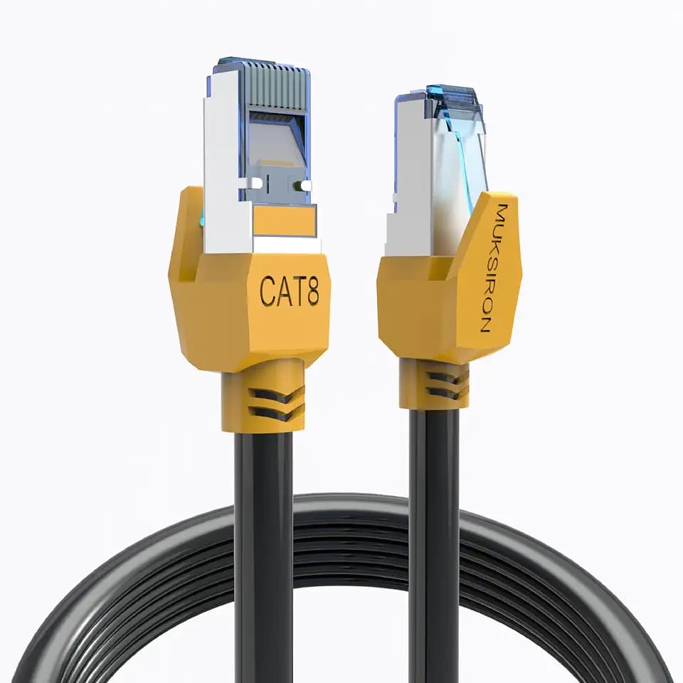 Cat 8 Ethernet Cable 25 ft, Shielded RJ45 Network LAN Cable