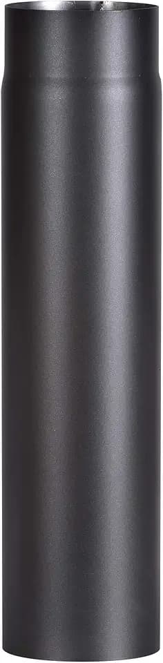 FIREFIX R120/5 Ofenrohr aus 2 mm starken Stahl (Rauchrohr) in 120 mm Durchmesser, für Kaminöfen und Feuerstellen, Senotherm, schwarz, 500 mm lang