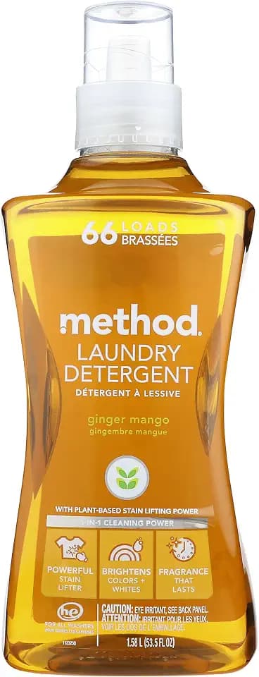 method Liquid Laundry Detergent, Ginger Mango, 53.5 fl oz