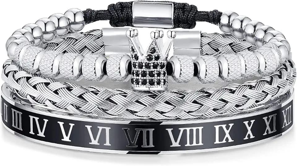 WFYOU Stainless Steel Bracelets for Men Gold Cuff Bracelet Birthday Gifts