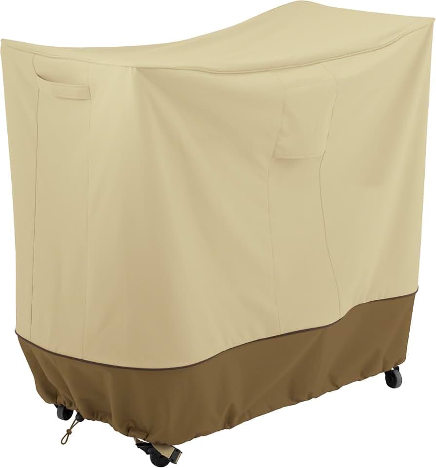 Classic Accessories Veranda Water-Resistant 40 Inch Double Handle Bar Cart Cover, Patio Furniture Covers