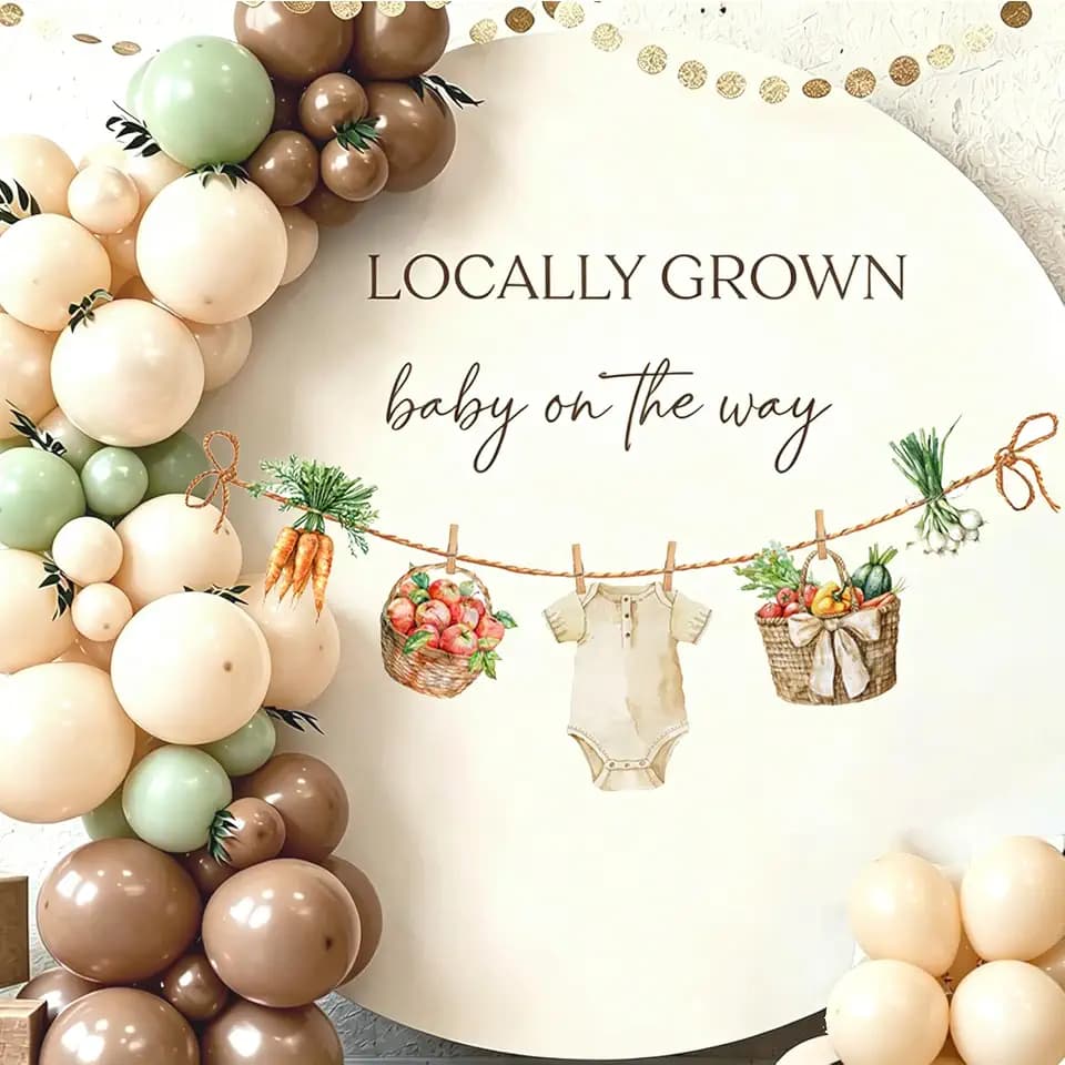 Whaline Locally Grown Baby On The Way Wall Decals, 2 Rolls