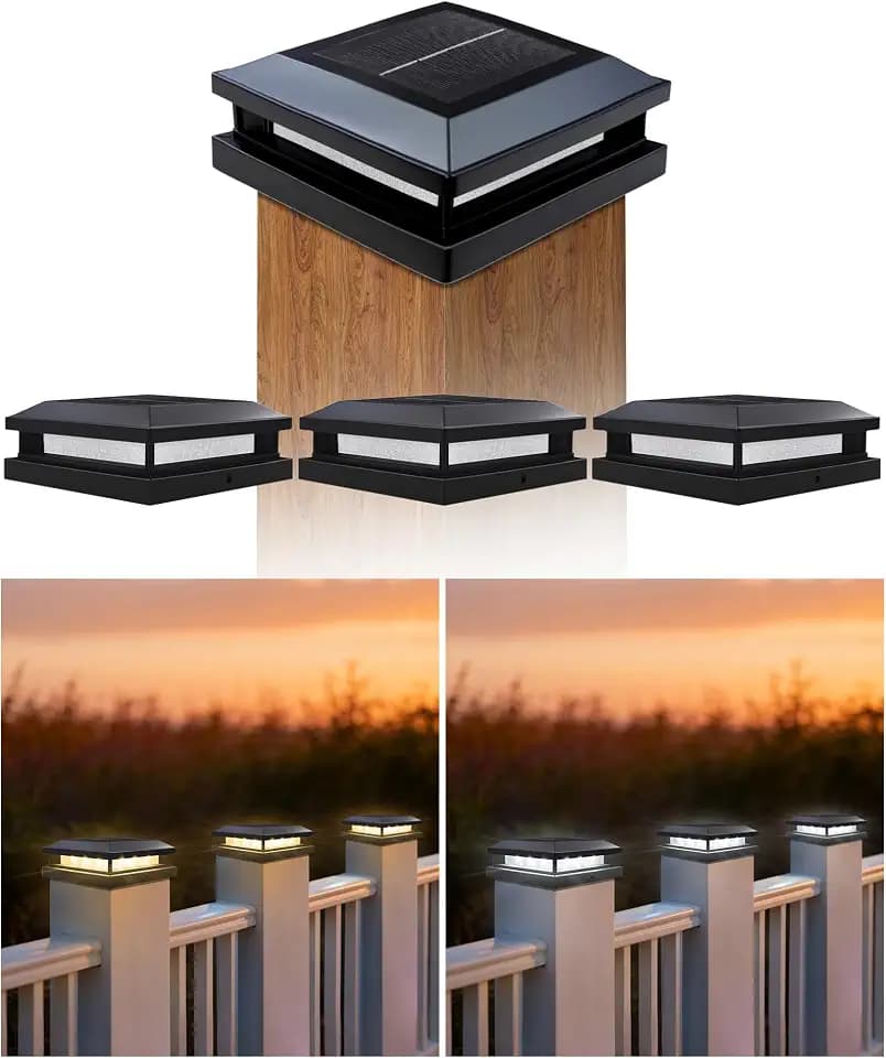 BRIMAX Solar Pfostenkappe 9x9 / 10x10 / 12x12 cm IP65 4er Set