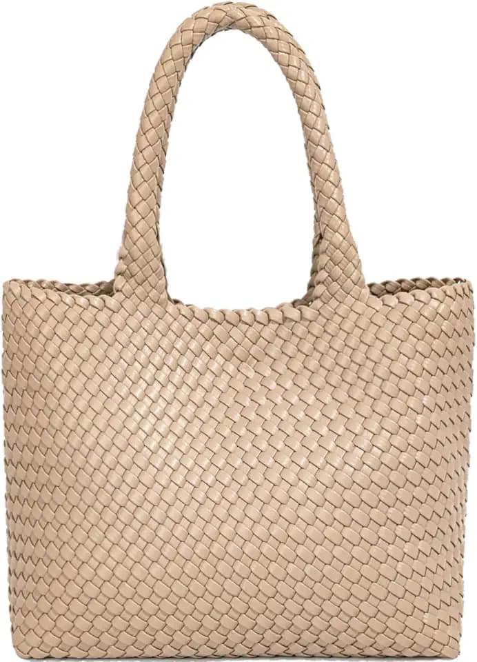 JINMANXUE Unisex Fashion Woven Bag Damen-Tragetasche, Apricot1, 16.1" W x 7.1" D x 11" H