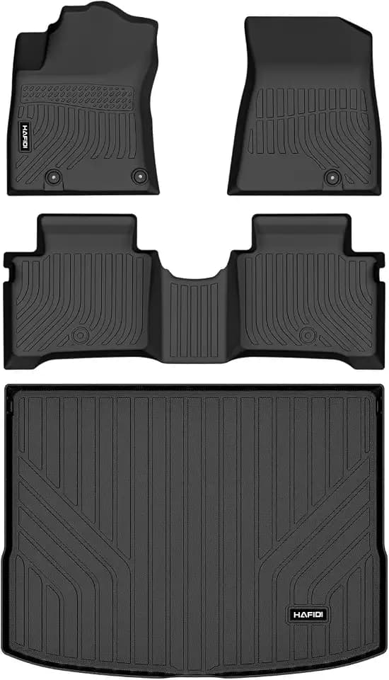Floor Mats & Cargo Liner Set Fit for 2023-2027 Kia NIRO & NIRO Hybrid (Not for NIRO EV &NIRO PHEV) All Weather Protection TPE Anti-Slip Floor Liners Custom Accessories -Black