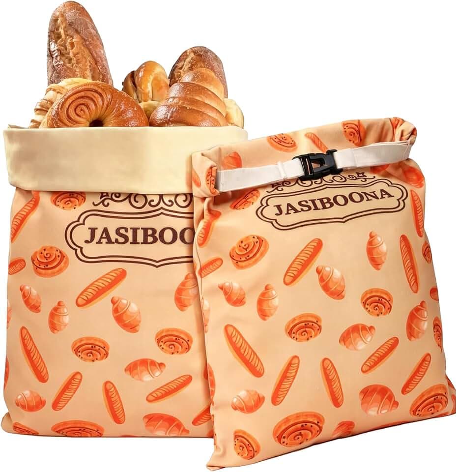 2 Pack Premium Beeswax Bread Bags for Sourdough Homemade Bread, XL Cotton Lining Sourdough Reusable Natural Organic Beeswax Bread Storage Bag, Keep Fresh and Upgraded Portable-17 x 12.6 Inches