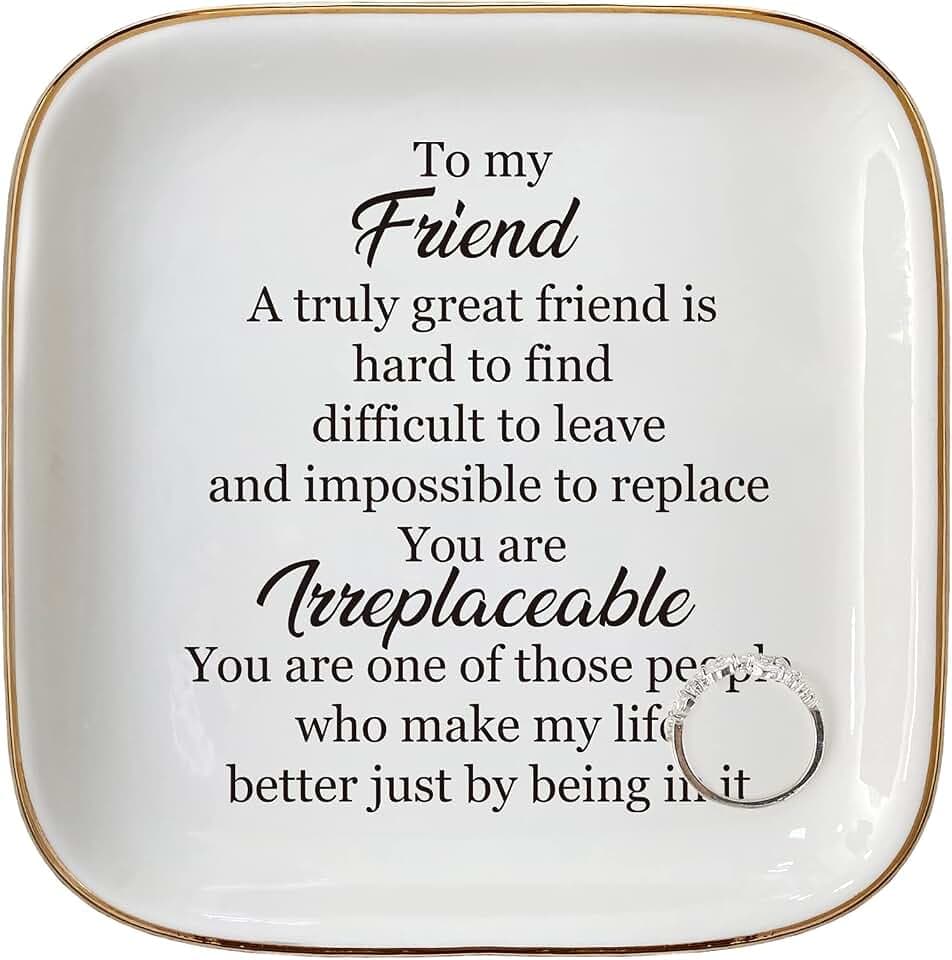 Ring Dish Jewelry Tray for Friend Mom Sister Maid of Honor,Birthday Mother's Day Christmas Gifts