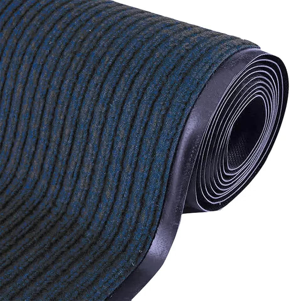 3' x 16.4' Commercial Grade Door Floor Mat Brush Step Entrance Mat Non Slip Waterproof Heavy Duty Entryway Doormat Indoor Outdoor Carpet Runner Rugs for Home Office Hotel Hallway Garage, Grey