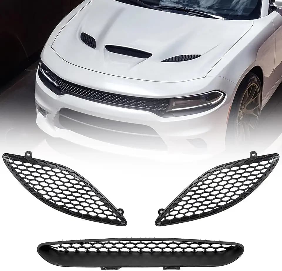 Hood Bezel Set 3pcs Fit for Dodge Charger SRT Hellcat 2015-2020