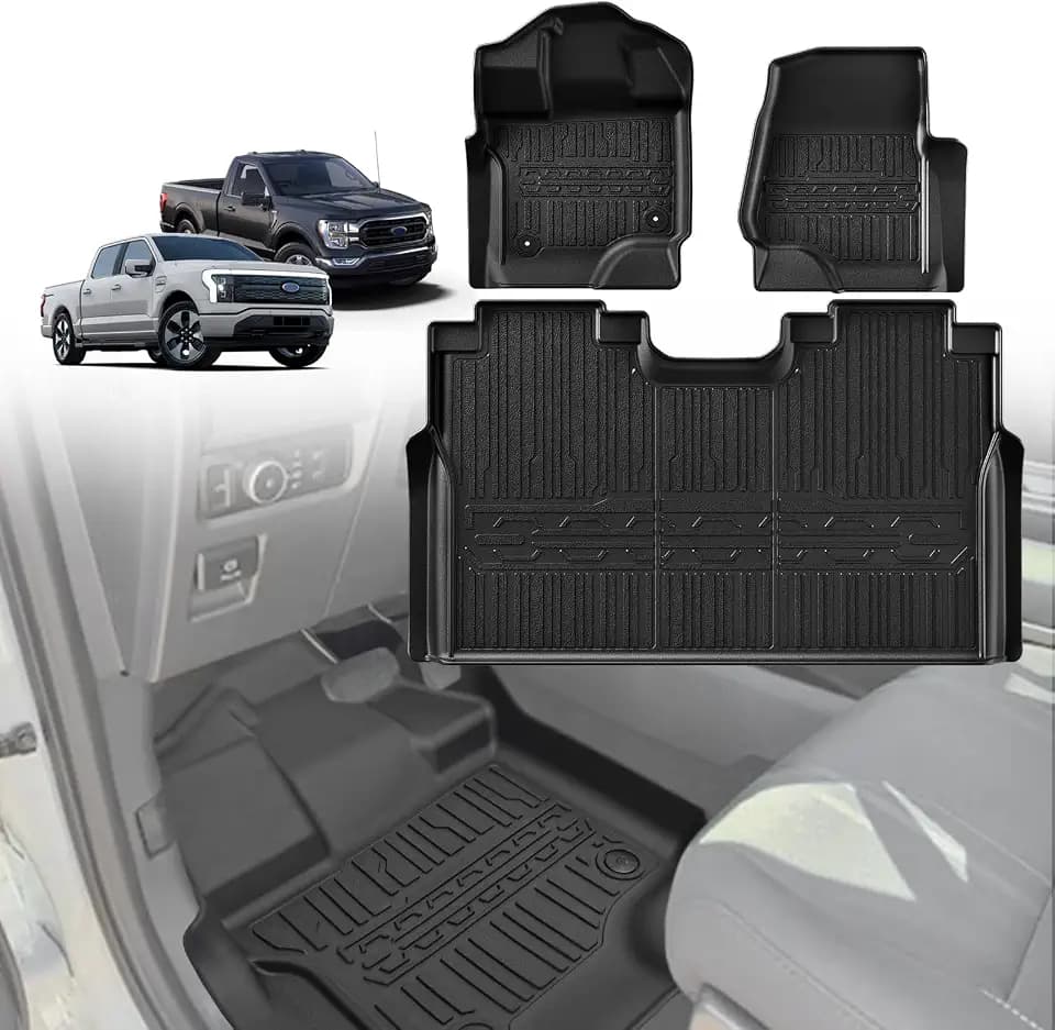 TripleAliners Floor Mats for 2015-2026 Ford F150 & Lightning SuperCrew Cab