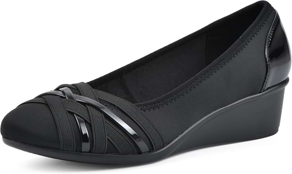 Cliffs by White Mountain Women's Bowie Cushioned Ballet Wedge Heel
