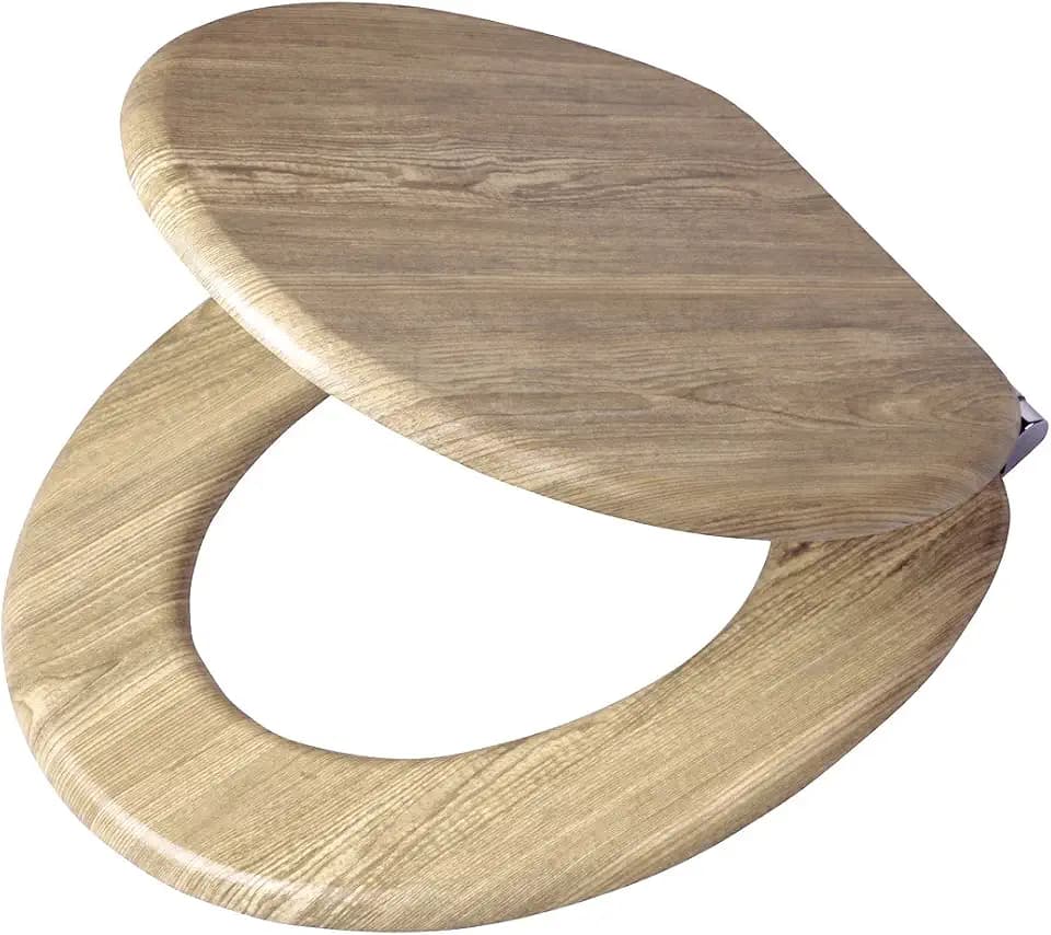 Tiger 252022546 WC-Sitz Steigerhout in Natur-Holzoptik mit Absenkautomatik