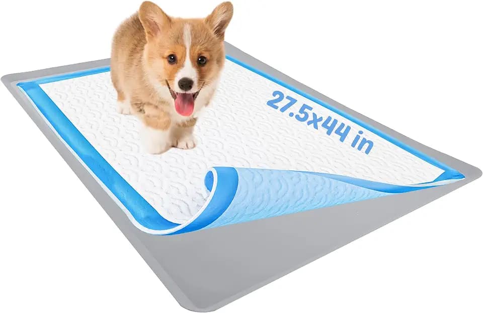 Reusable Silicone Dog Training Tray for 27.5” x 44” Pee Pads - Light Grey